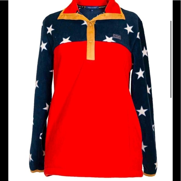 Simply Southern fleece pullovers ❤️🤍💙 - Picture 1 of 5